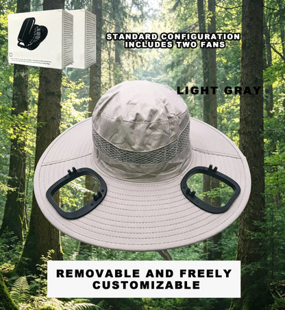 Cooling Hat ,Suitable for Outdoor Work, Sports, Camping, Hiking, Beach, Sun Protection Hat, Suitable for Both Men and Women. Provides Coolness and Sun Protection in Summer.Golf Hat,Reconfigurable Fan Adjustable Sun Hat Lightweight Sun Hat