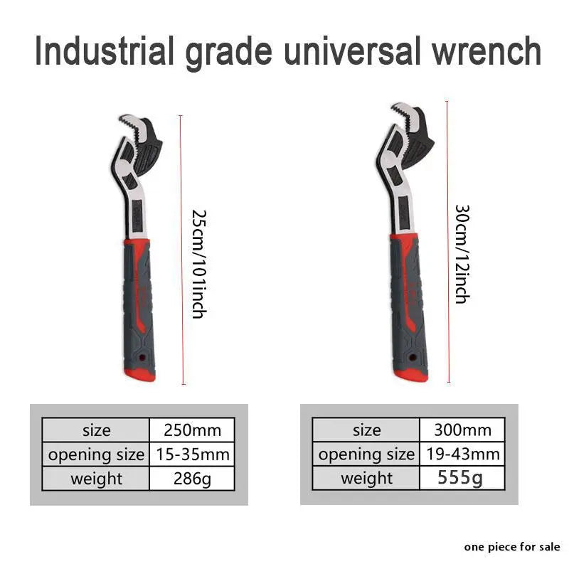 Multifunctional Self-Locking Wrench, 6, 8, 10, 12 Inch Multi-Model Pipe Flexible Wrench, Quick-Opening for Water Heating Pipes, Pipe Wrench Set