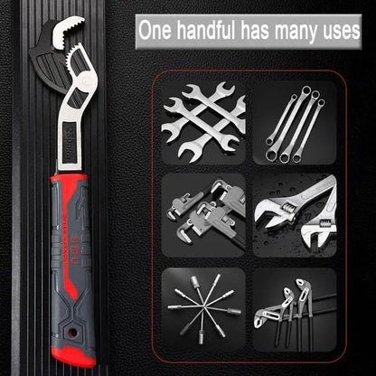 Multifunctional Self-Locking Wrench, 6, 8, 10, 12 Inch Multi-Model Pipe Flexible Wrench, Quick-Opening for Water Heating Pipes, Pipe Wrench Set