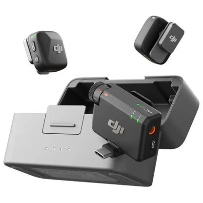 DJI Mic Mini (1 TX + 1 RX), Wireless Lavalier Microphone for Iphone/Camera/Android, Ultralight, Detail-Rich Audio, Noise Cancelling, Automatic Limiting, Vlog, Streaming, 400M Transmission