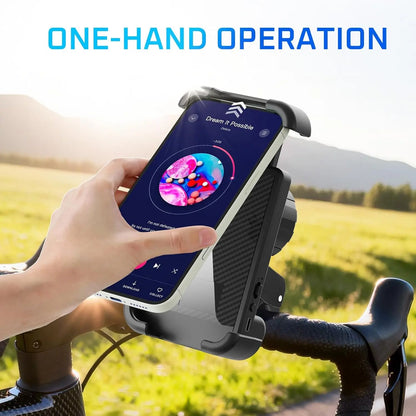 Bike Speaker with Phone Holder, Bluetooth Motorcycle Speakers with Phone Mount, Motorcycle Mount - Motorcycle Phone Holder with Bike Speaker,Handlebar Cell Phone Clamp for Iphone 16 15 14 13 12 Pro Max Plus,4.7 to 6.8" Phones, for Scooter, Motorcycle