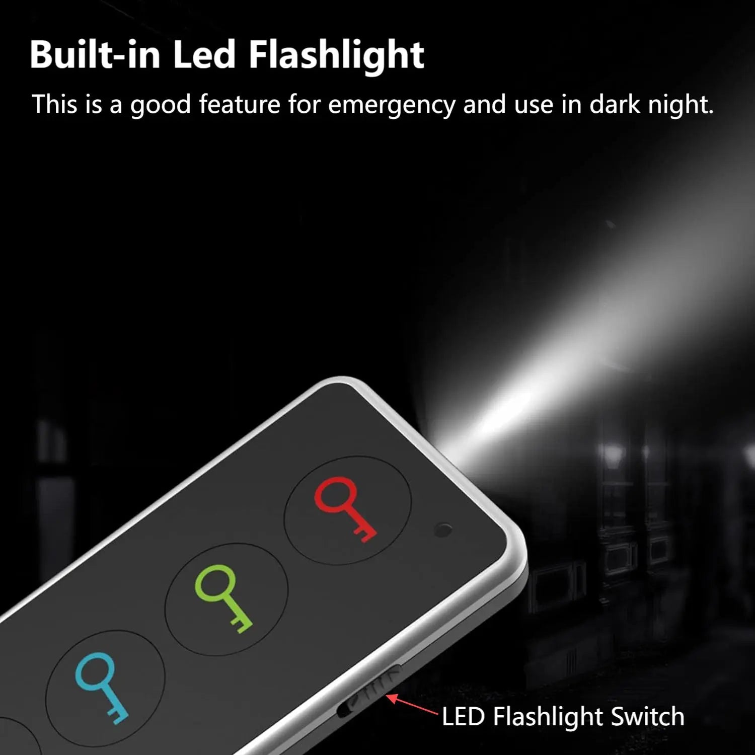 Key Finder Wireless Tracker with LED Light 100Ft Long Distance Tracking for Car Keys Phones Wallet TV Remote Control 4 Receivers Easy to Use for Seniors