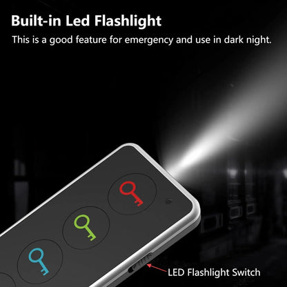 Key Finder Wireless Tracker with LED Light 100Ft Long Distance Tracking for Car Keys Phones Wallet TV Remote Control 4 Receivers Easy to Use for Seniors