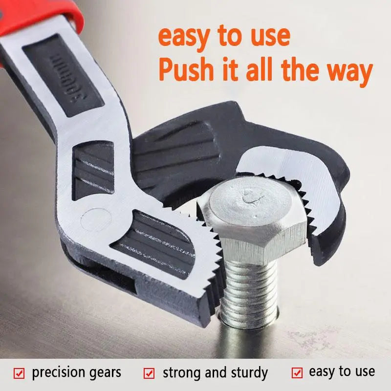 Multifunctional Self-Locking Wrench, 6, 8, 10, 12 Inch Multi-Model Pipe Flexible Wrench, Quick-Opening for Water Heating Pipes, Pipe Wrench Set