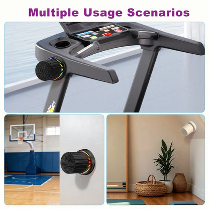 Lewinner Magnetic Bluetooth Speaker - IPX4 Water-Resistant Audio Device with TWS Pairing, RGB Rhythm Light, Rotary Knob Control, Rechargeable Bluetooth Receiver, Cable-Free Compact Portable Speaker for Bathroom, Outdoor Use, Bluetooth Receiver Speakers