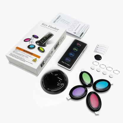 Key Finder Wireless Tracker with LED Light 100Ft Long Distance Tracking for Car Keys Phones Wallet TV Remote Control 4 Receivers Easy to Use for Seniors