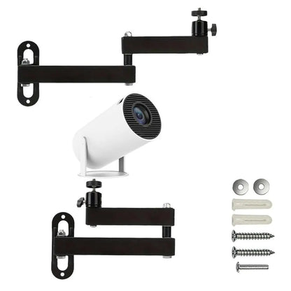 360° Adjustable Heavy-Duty Projector Stand, Wall-Mounted Folding Gimbal Bracket, Durable Iron Frame, Easy Installation, Home Theater & CCTV