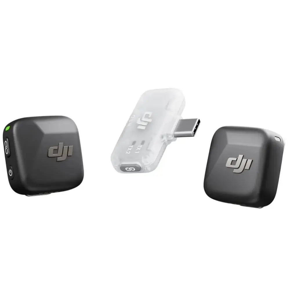 DJI Mic Mini (1 TX + 1 RX), Wireless Lavalier Microphone for Iphone/Camera/Android, Ultralight, Detail-Rich Audio, Noise Cancelling, Automatic Limiting, Vlog, Streaming, 400M Transmission